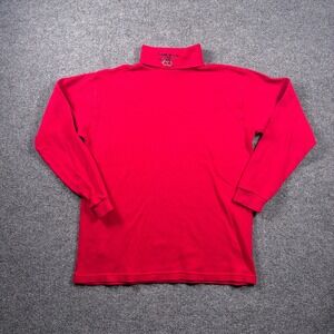 Vintage Squaw Valley Medalist Turtleneck Shirt Mens Large Red USA‎ Olympic 1960